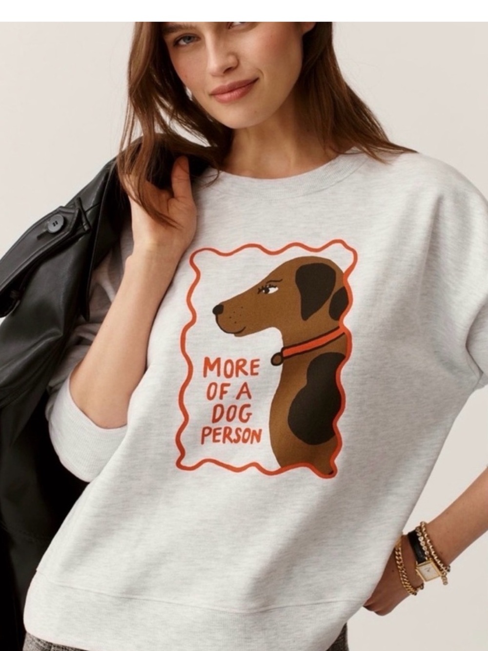 ANTHROPOLOGIE More of a Dog Person sweatshirt